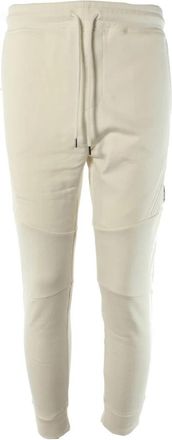 C.P. Company Diagonal Raised Fleece Trainingsbroeken - Heren - Sweatpants - Wit - 2XL - Katoen - Broeken