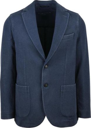 Circolo 1901 Getailleerde blazer - Heren - Blazers - Blauw - M - Leer - Jassen