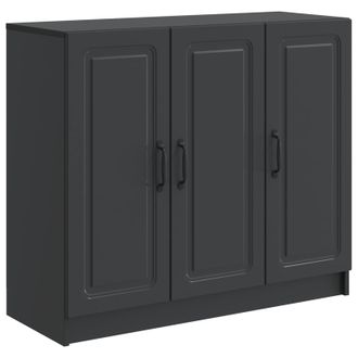 vidaXL Aparador Negro 89 X 34,5 X 77 Cm Madera De Ingenier&iacute;a Vidaxl