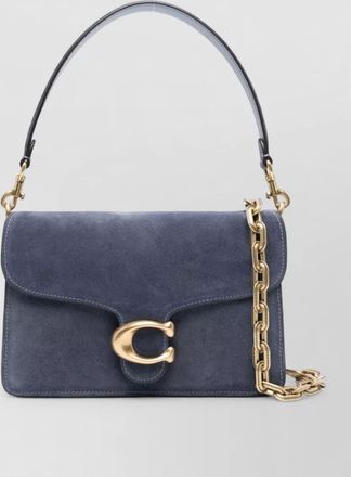 Coach suede leather chain shoulder bag