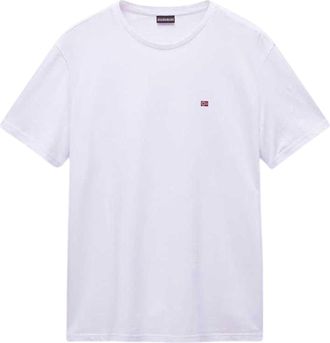 Napapijri Heren Salis Logo T-shirt met korte mouwen (Helder wit)