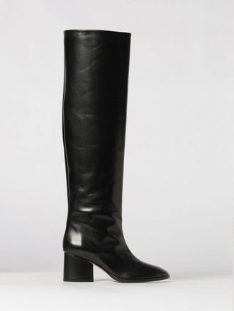 Aeyde Almut Knee-High Round Toe Boots in Smooth Leather
