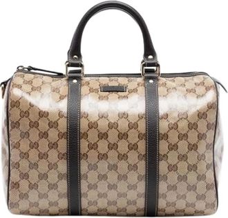Gucci Pre-owned Handbags, female, Beige, Size: ONE SIZE Pre-owned Boston Bag