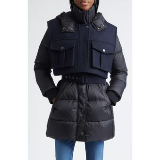 Veronica Beard Jarvis Down Puffer Jacket in Black at Nordstrom, Size Medium