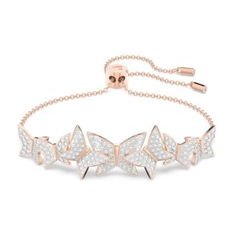 Swarovski Vlinderarmband - Dames - Armbanden - Wit - ONE Size - Accessoires
