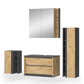 Vicco Conjunto De Muebles De Ba&ntilde;o Edelin, Artesano, 4 Partes, Vicco