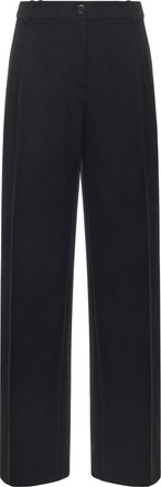Pinko Black Tailored Trousers With Front Pleats In Cotton Woman