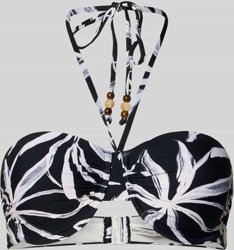 Marc O'Polo Bikini-Oberteil mit floral Muster in Black, Gr&ouml;&szlig;e 75D
