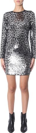 Michael Michael Kors Leopard Print Dress - Gray
