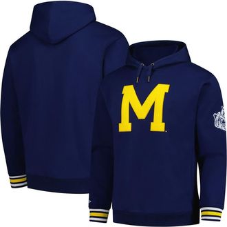 Mitchell & Ness Mens Mitchell & Ness Navy Michigan Wolverines Chainstich Fleece Pullover Hoodie at Nordstrom, Size Medium