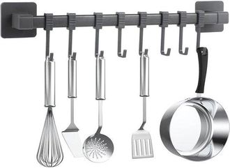 OEM Ganchos De Cocina Autoadhesivos, Negros, Que No Requieren Taladrar. Ideales Para Colgar Utensilios De Cocina Y Cuchillos En Un Soporte M&oacute;vil
