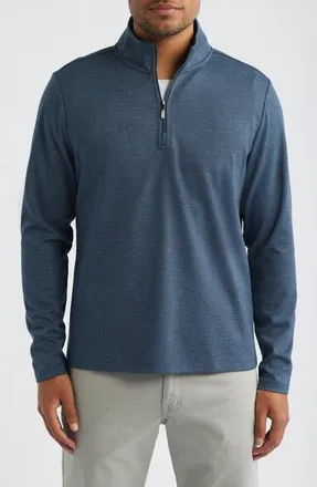 Robert Barakett Rupert Quarter Zip Pullover in Navy at Nordstrom, Size Xx-Large