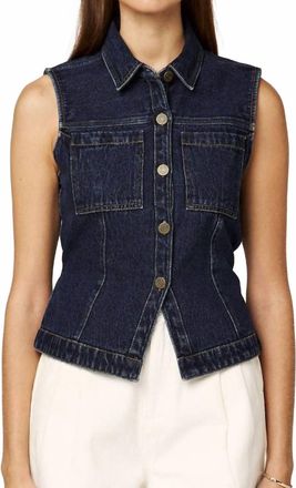Cleobella Franka Vest In Dark Denim
