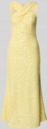 Little Mistress Midikleid mit Pailletten in GELB, Gr&ouml;&szlig;e 34