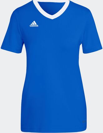adidas Fussballtrikot ADIDAS PERFORMANCE ENT22 JSY W, Damen, Gr. XS, blau (royal blau), Obermaterial: 100% Polyester, V-Ausschnitt, Trikots Fussballtrikot