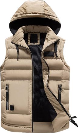 Generic MILAX Fleece Lined Bodywarmer Gilet Vest for Mens & Womens Sleeveless Softshell Jacket for Leisure Quilted Body Warmer Windproof Gilet Jacket w/ Pocke