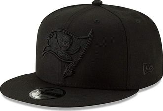 New Era NFL 9FIFTY Black On Black Adjustable Snapback Hat Cap One Size Fits All, Tampa Bay Buccaneers, One size