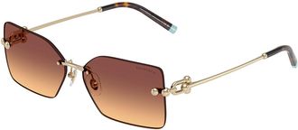 Tiffany & Co. TF3088 618978 Womens Sunglasses Gold Size 59