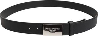 Dolce & Gabbana Heren, Accessoires, Zwart, Maat: 105 CM Leer