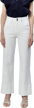 Dear John Denim Holly High Rise Wide Hem Straight Jeans In White