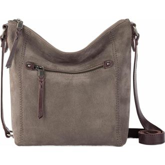 The Sak Ashland Leather Crossbody Bag in Mushroom Suede at Nordstrom