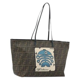 Fendi Pre-owned Tote Bags, female, Brown, Size: ONE SIZE Pre-owned Zucca Canvas Tote