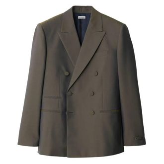 Burberry Double-Breasted Wool Blazer, Brand Size 44R (US Size 34R)