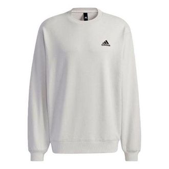 adidas Logo Sweat Sports Training Round Neck Pullover Gray H37068
