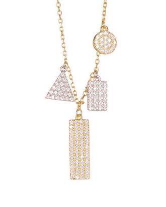 Adornia Adornia 14K Over Silver Crystal Necklace