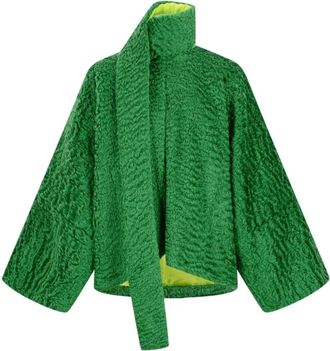 Shanghai Tang cropped jacket - women - Cotton - 44 - Green