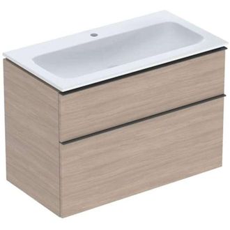 Keramag Keramag - Geberit Icon Set Mueble Lavabo Con Mueble Bajo Lavabo, 2 Cajones