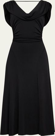 Cinq &agrave; Sept Carino Draped Midi Dress