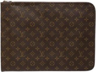 Louis Vuitton Pre-owned Poche Documents Portfolio - Dames - Vintage Clutch - Bruin - ONE Size - Vintage