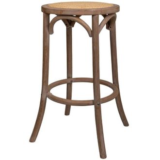 Wanderlust Deco Wanderlust Deco - Taburete De Madera Y Rejilla Marr&oacute;n D38x75