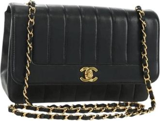 Chanel Pre-owned Vintage Schoudertas - Dames - Vintage Schoudertas - Zwart - ONE Size - Leer - Vintage