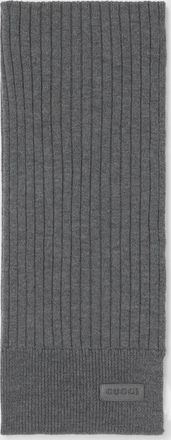 Gucci Knit Wool Scarf With Logo