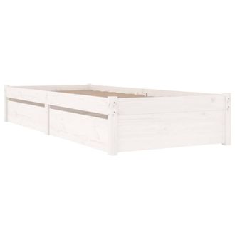 Berkfield Home Beautiful Bed Frame with Drawers White 75x190 cm Small Single