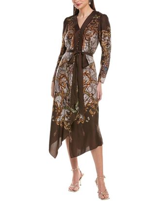 Marchesa Marchesa Rosa Twill Midi Dress