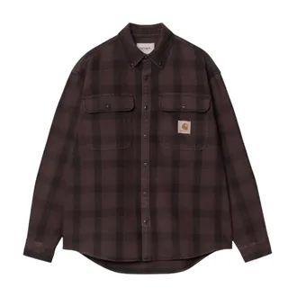 Carhartt Work in Progress Edmands Shirt - Heren - Overhemden - Bruin - Maat: S Katoen