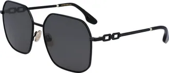 Victoria Beckham Womens VB232S 58 001 Sunglasses - Black Metal - One Size