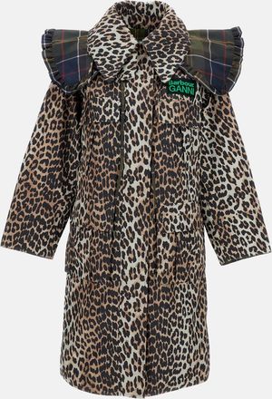 Barbour X Ganni Parka Leopardato