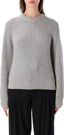 Lisa Yang Miki Cable Ribbed Knit Crewneck Sweater