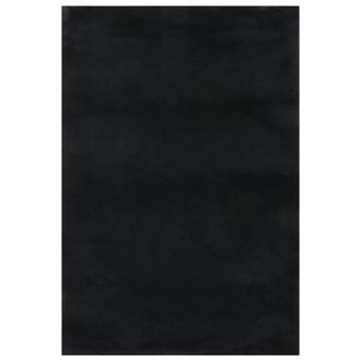 Berkfield Home Washable Rug Soft Shaggy 160x230 cm Anti Slip Black | Size: 100 cm diameter