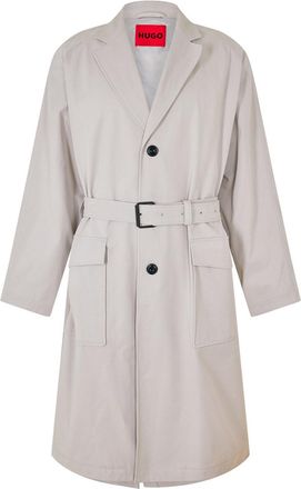 HUGO BOSS Hugo Mens Overcoat in Pastel Grey - Size X-Large