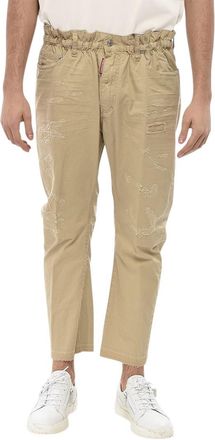 Dsquared2 Beige Distressed Trousers