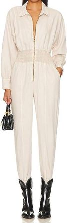 Young Fabulous & Broke Tencel Zip Up Jumpsuit In Salt