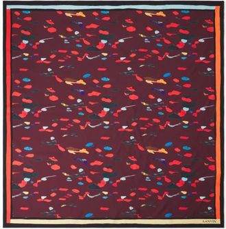 Lanvin Drop Color Silk Scarf in Garnet at Nordstrom