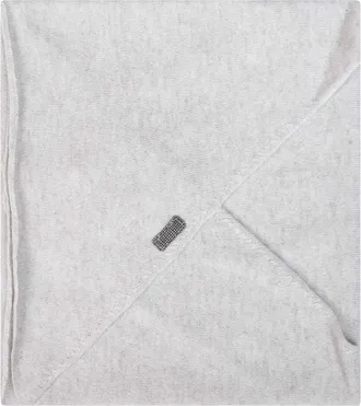 Brunello Cucinelli Accessoires, Dames, Beige, ONE Size, Kasjmier, Monili Geborduurde Driehoekige Sjaal