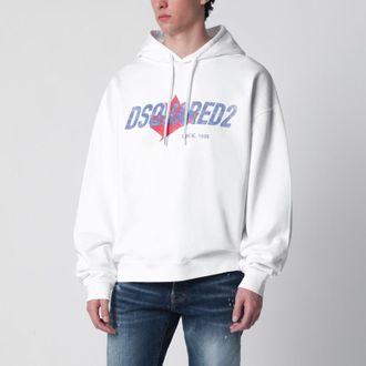 Dsquared2 White relaxed-fit sweatshirt with logo print