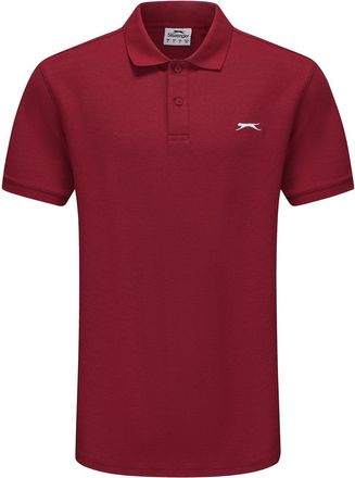 Slazenger Mens Plain Polo Shirt Berry XL
